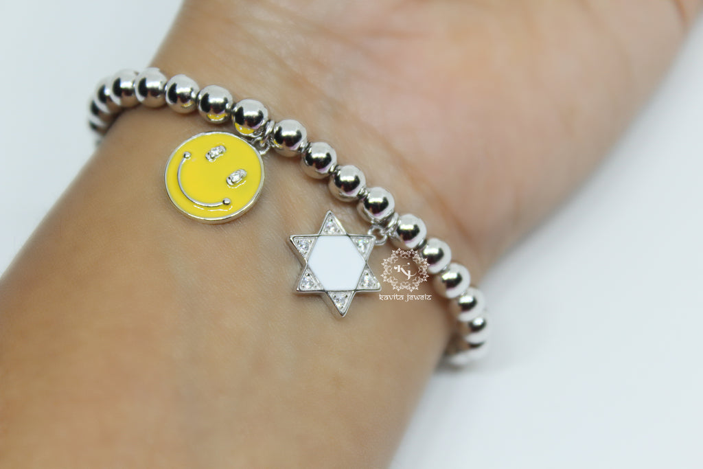 Smiley and Star Charm Bracelet
