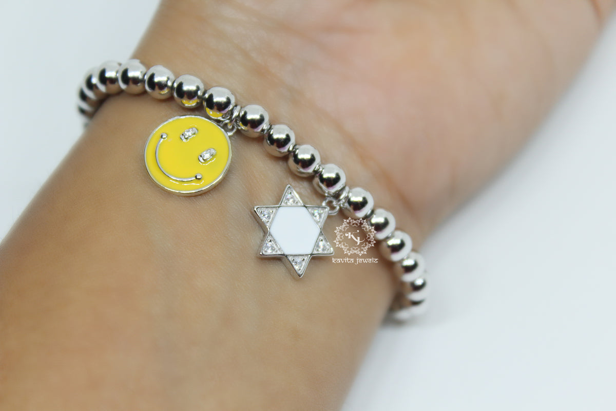Smiley and Star Charm Bracelet