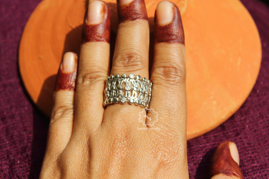 Silver Convertible Ring Bracelet