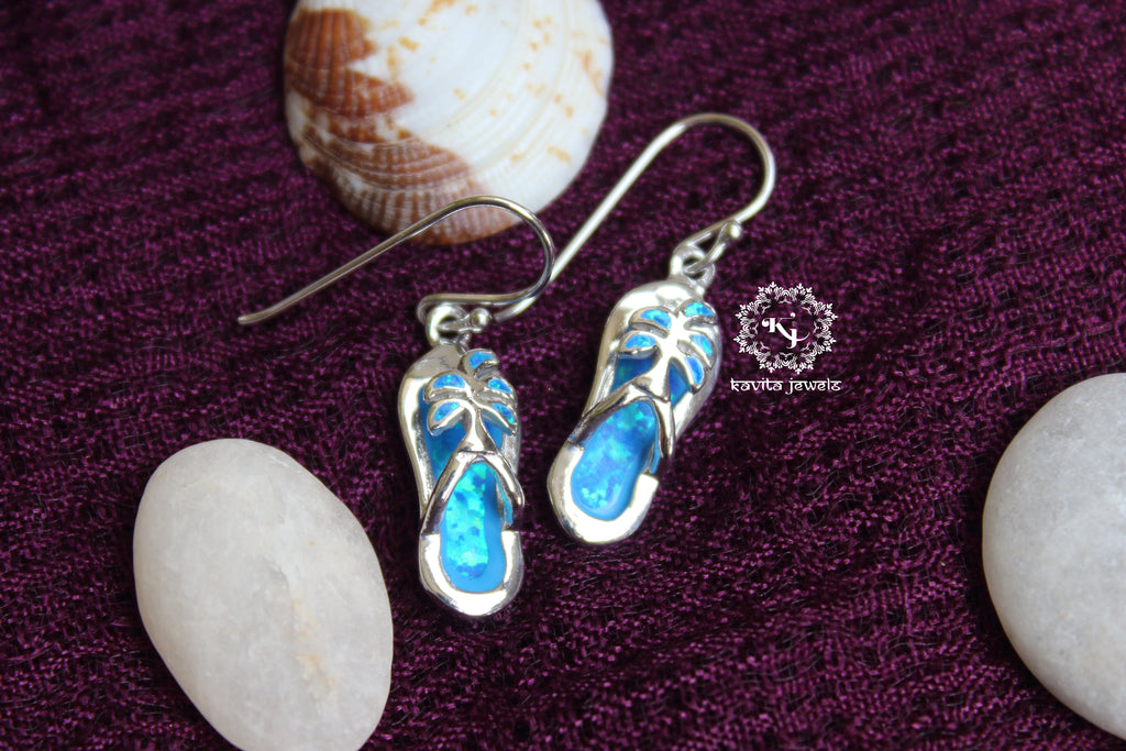 Opal Flip Flop Earrings