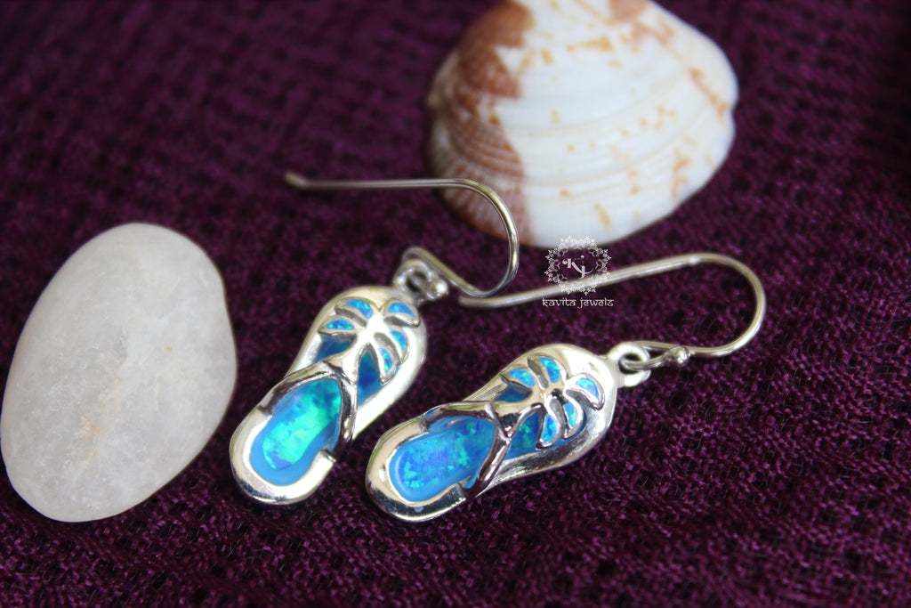 Opal Flip Flop Earrings