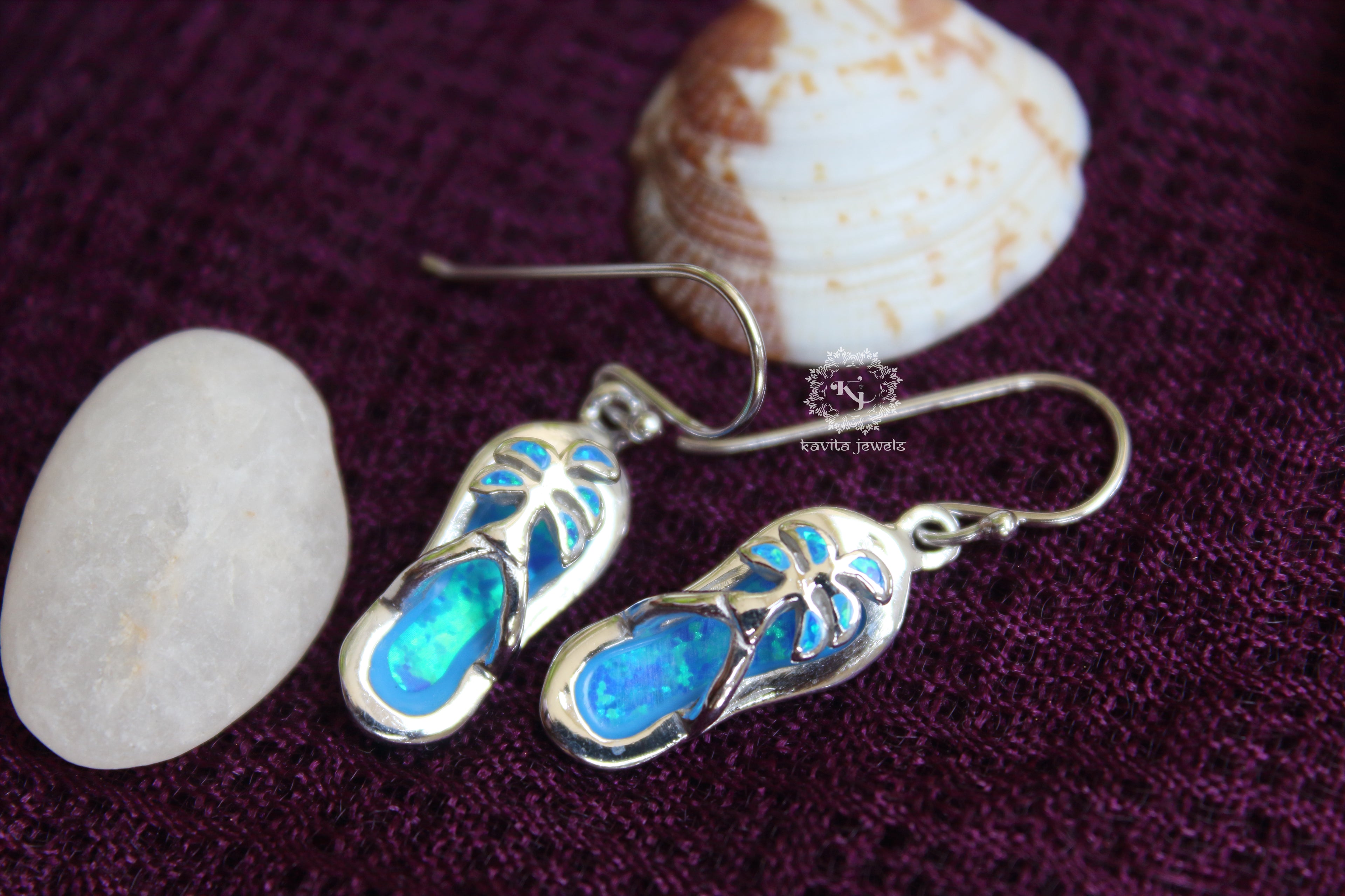 Opal Flip Flop Earrings