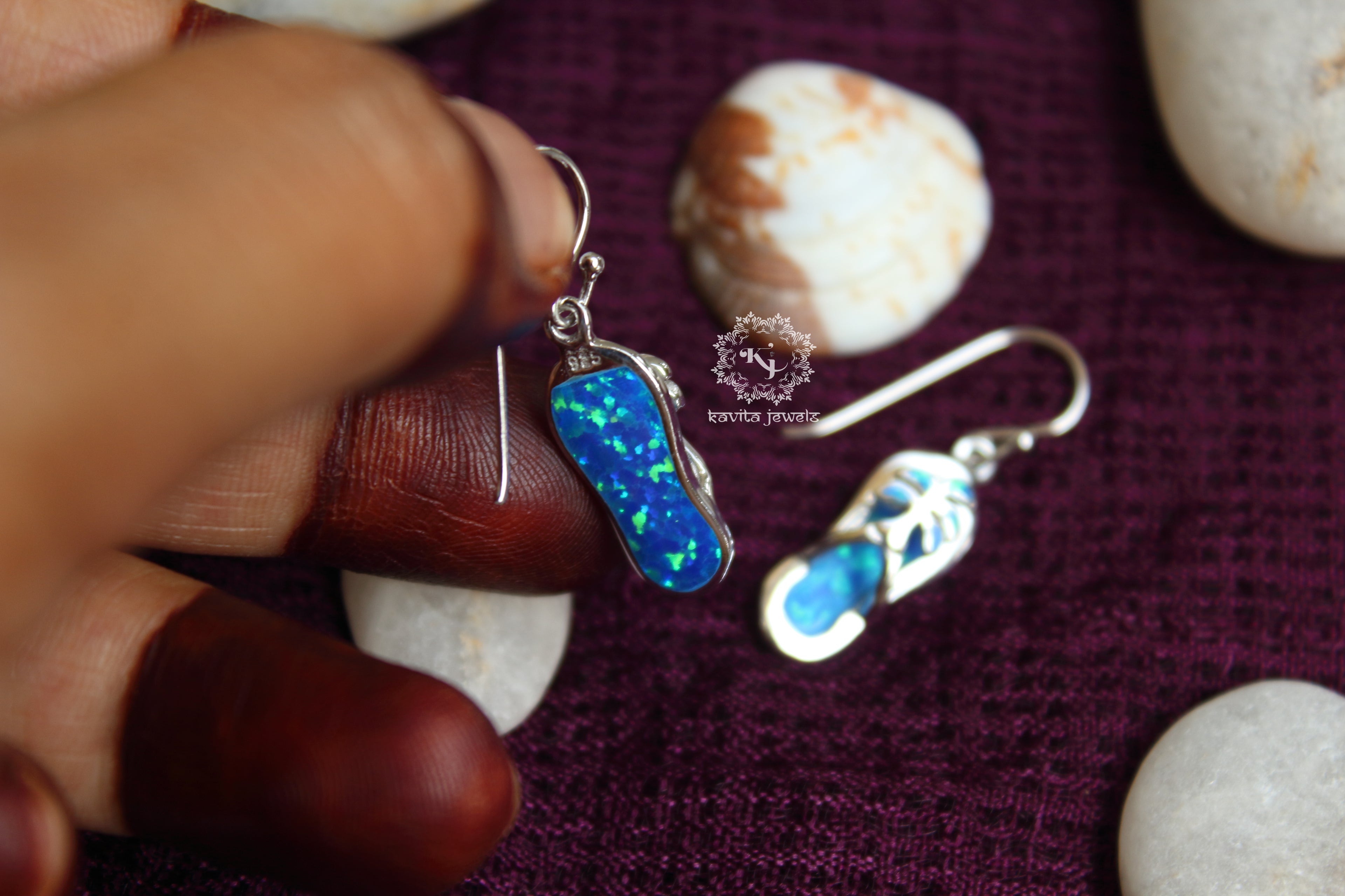 Opal Flip Flop Earrings