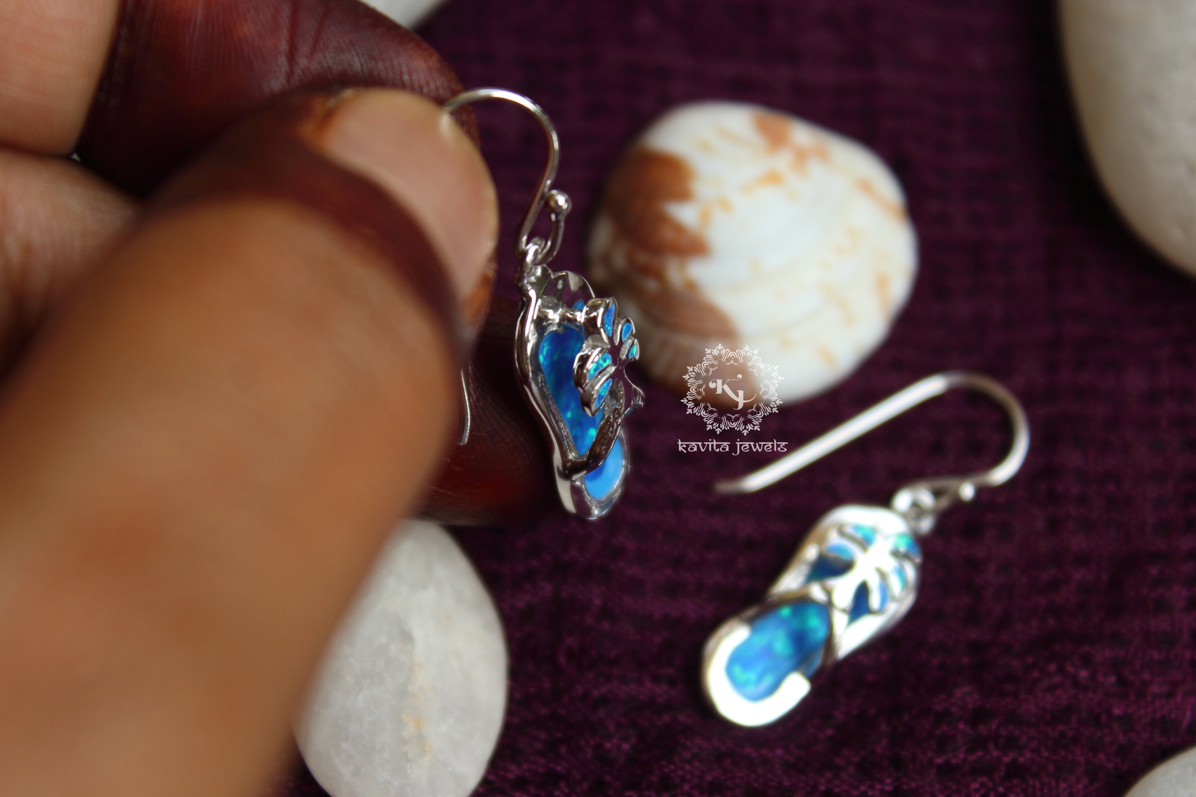 Opal Flip Flop Earrings