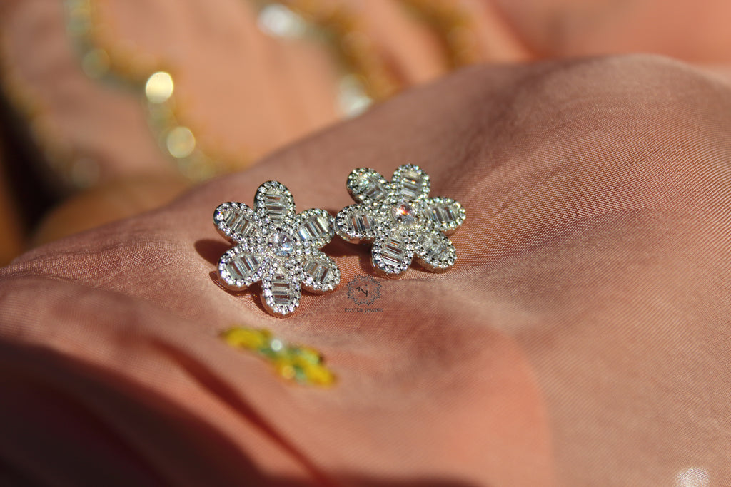Sparkling Flower Earrings