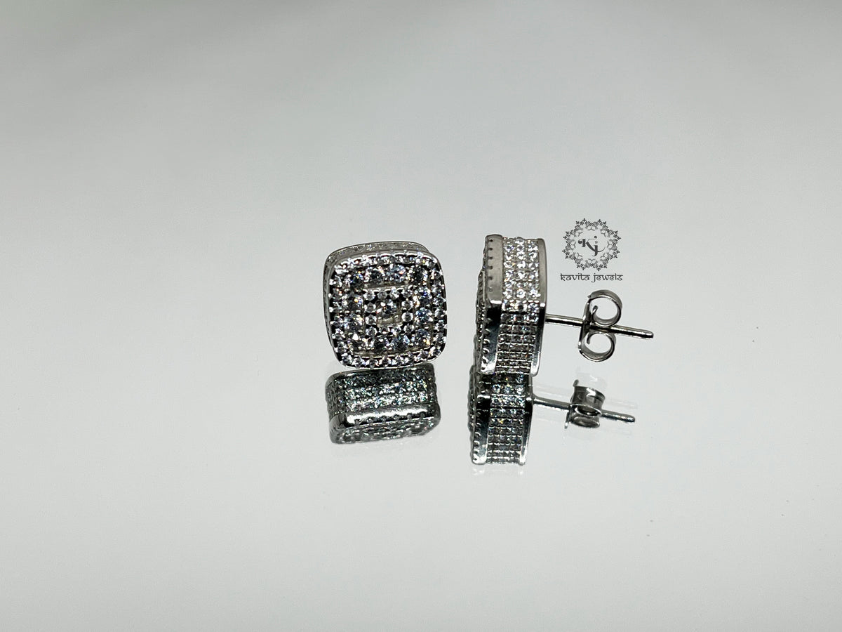Sparkling Square Earring