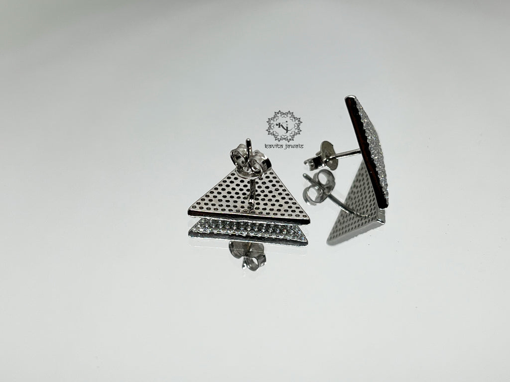 Sparkling Triangle Earring