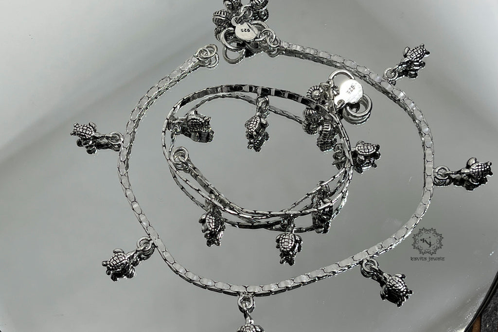 Sterling Silver Tortoise Anklet