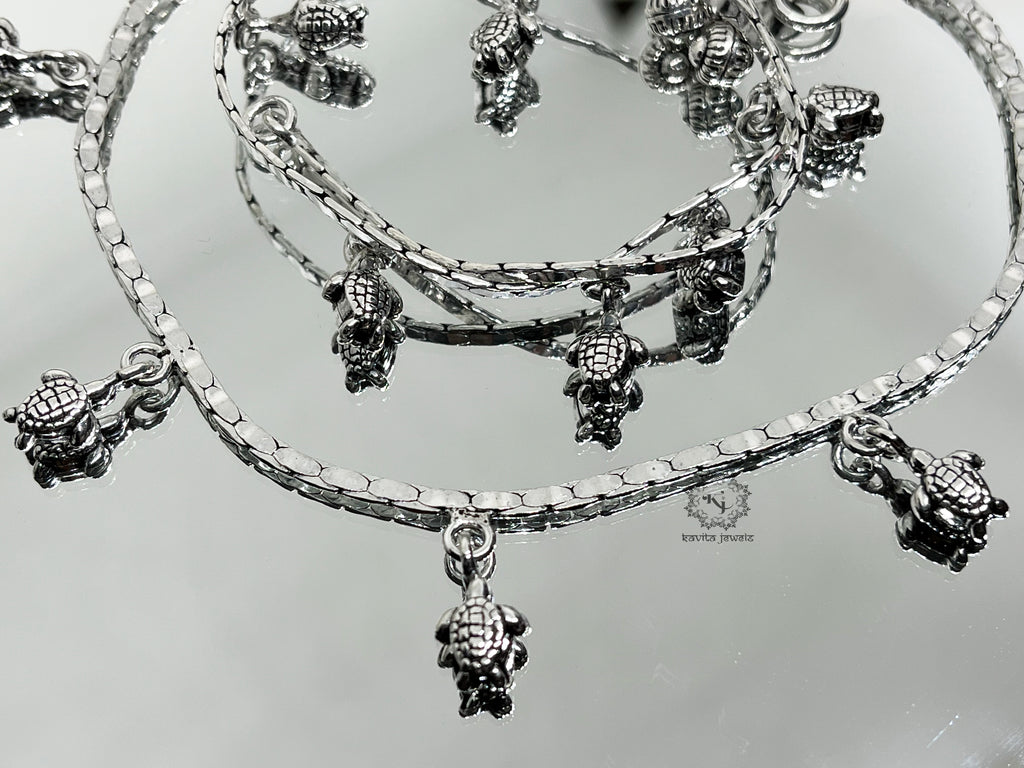 Sterling Silver Tortoise Anklet