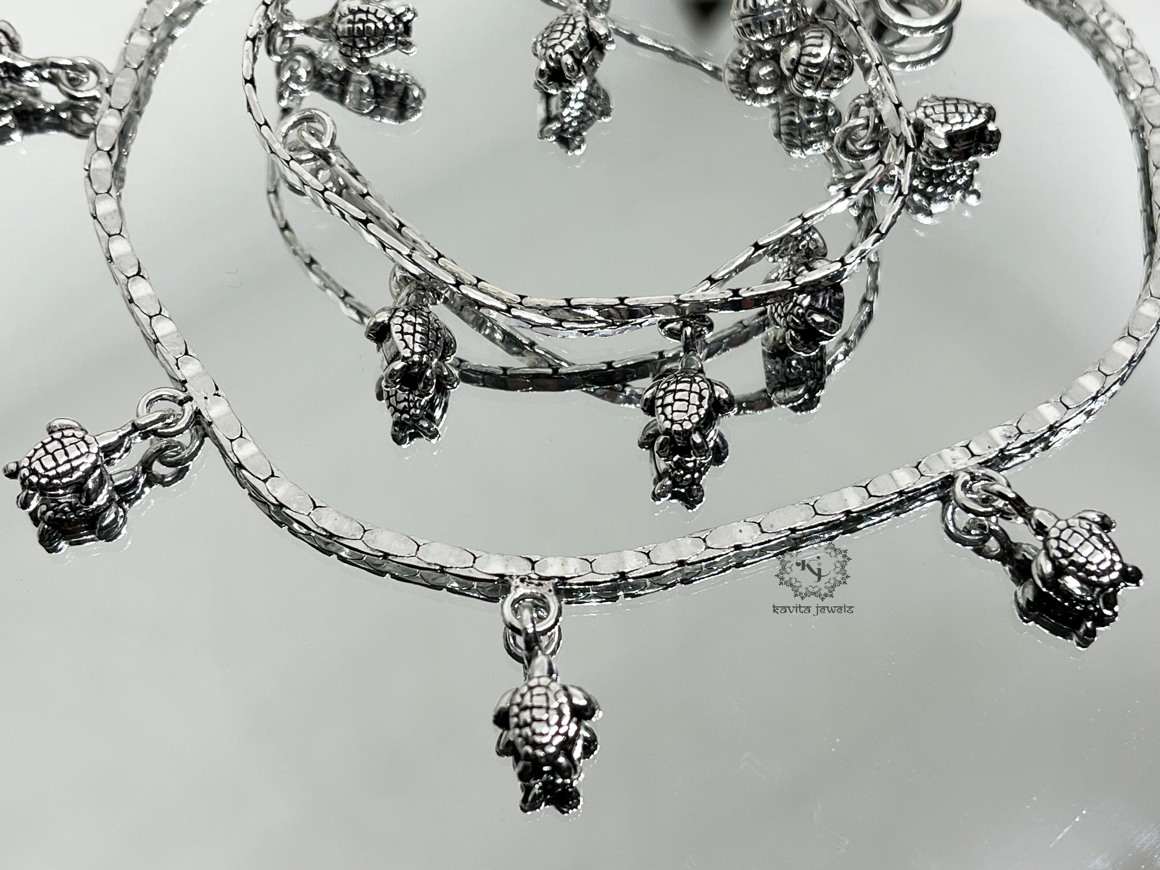 Sterling Silver Tortoise Anklet