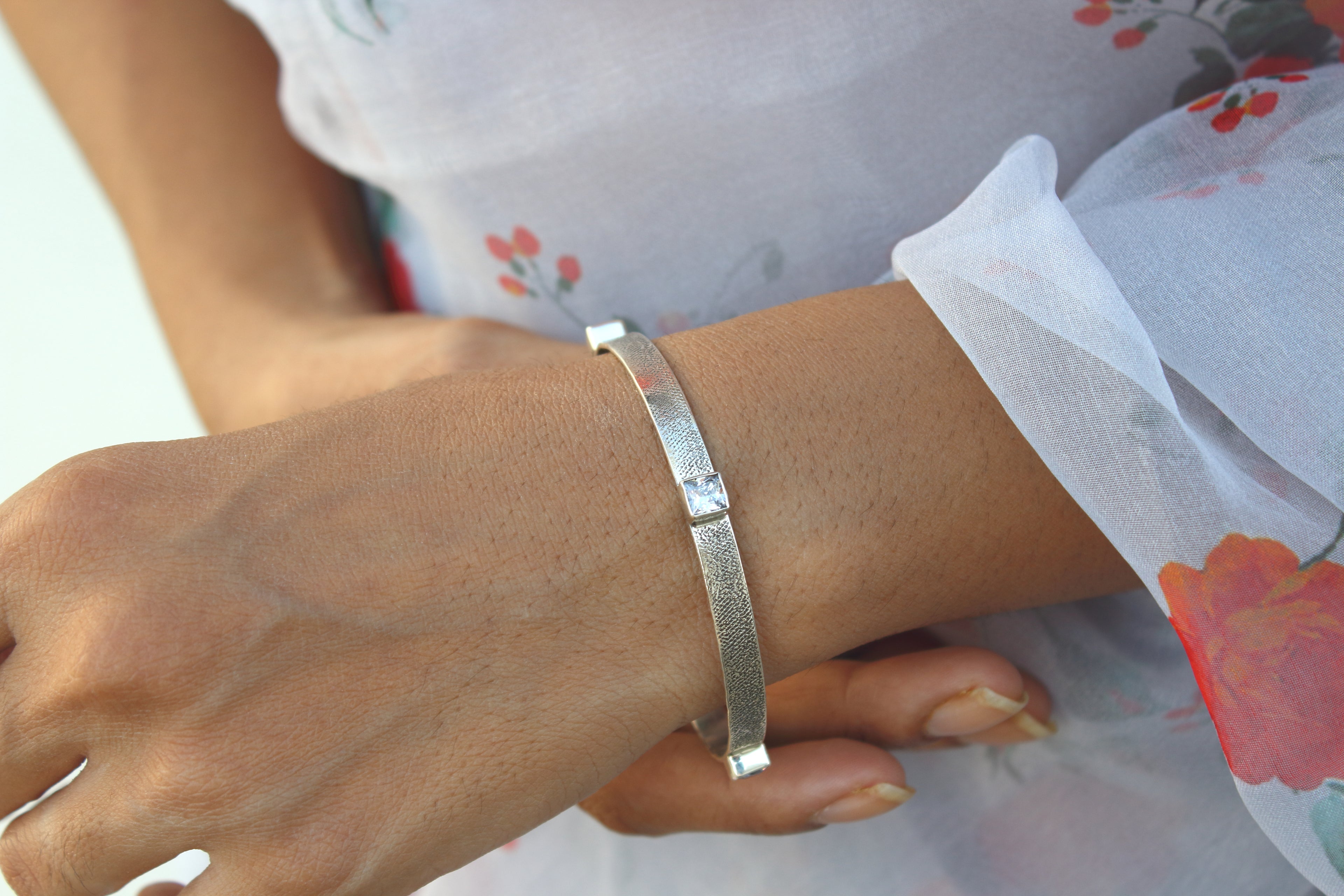 Square Stones Bangle