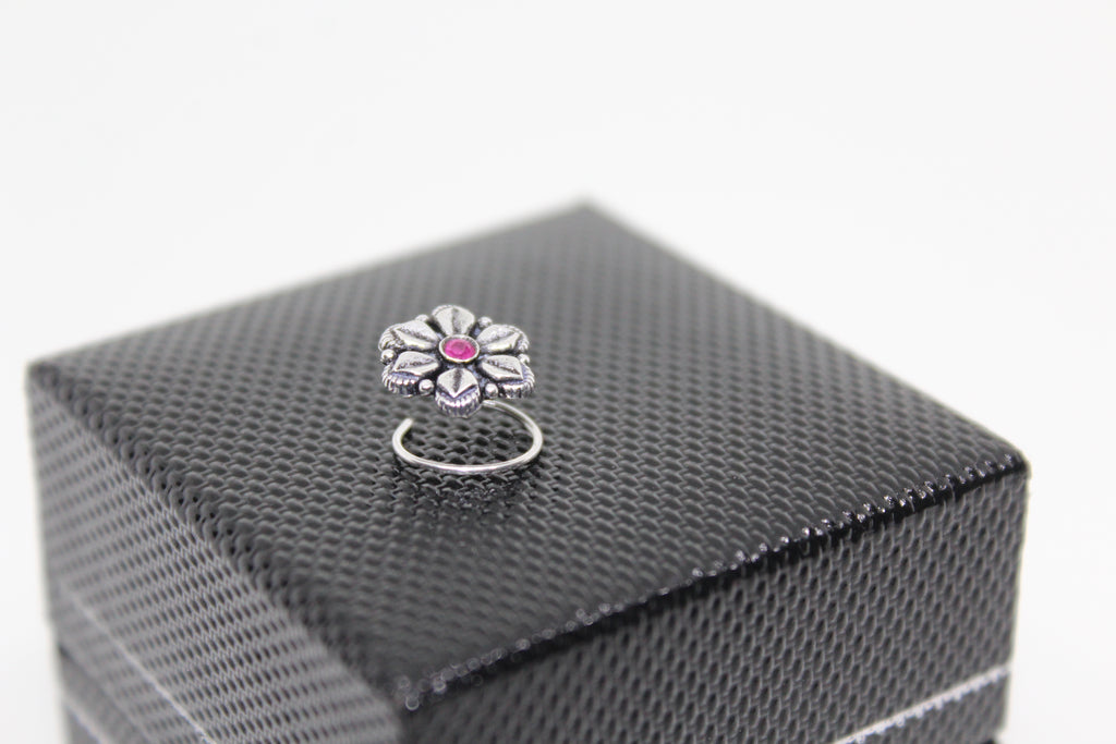 Flower Nose pin(Red)