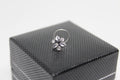 3 Leaf Nose pin with White Stones