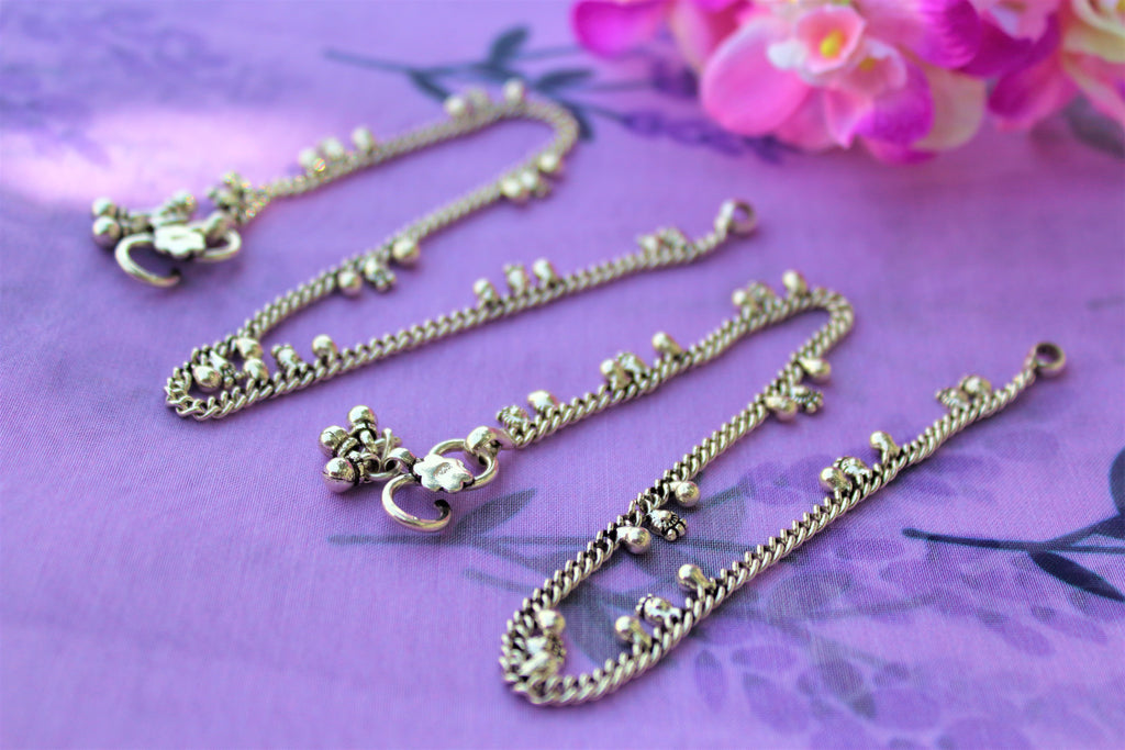 Sterling silver chain anklet