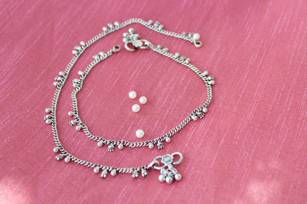 Sterling silver chain anklet