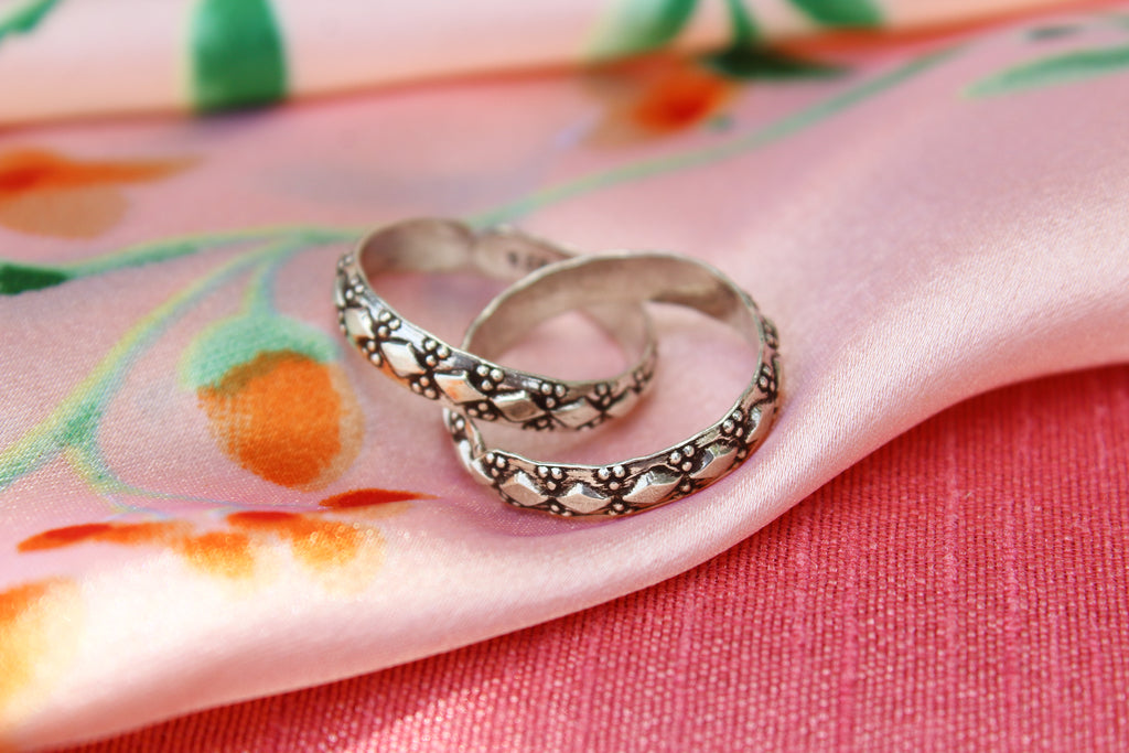 Rawa work challa toe ring