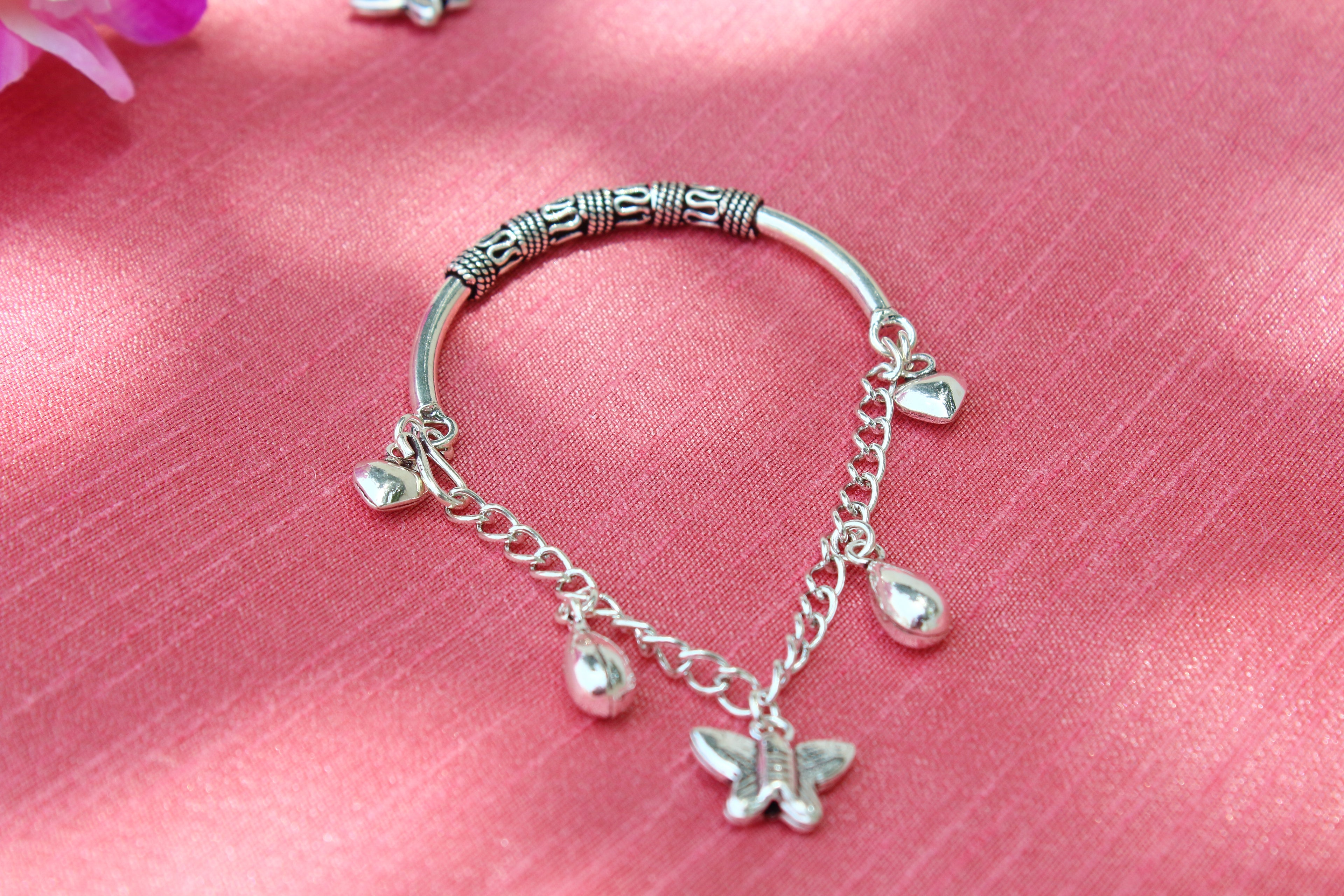 Butterfly charm bracelet