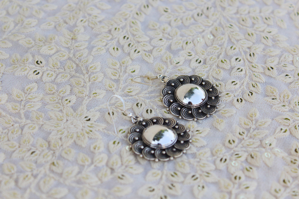 Coin Flower Earrings