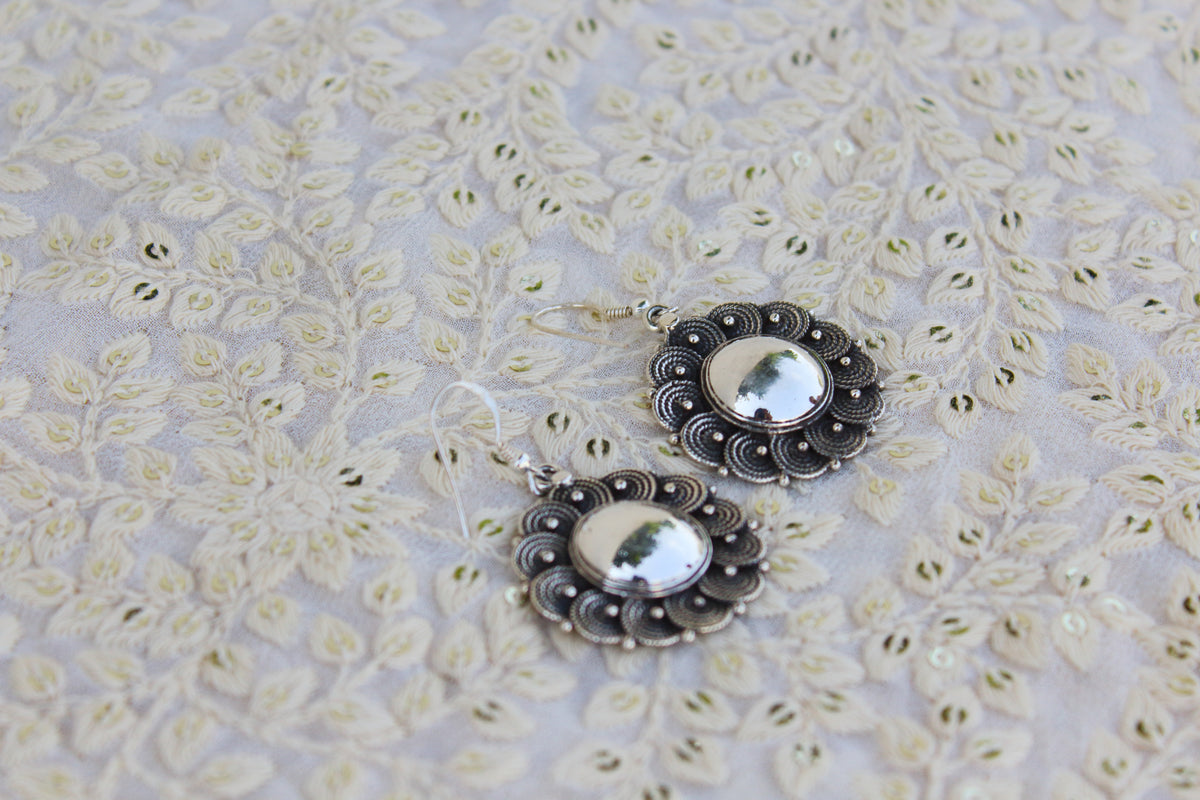 Coin Flower Earrings