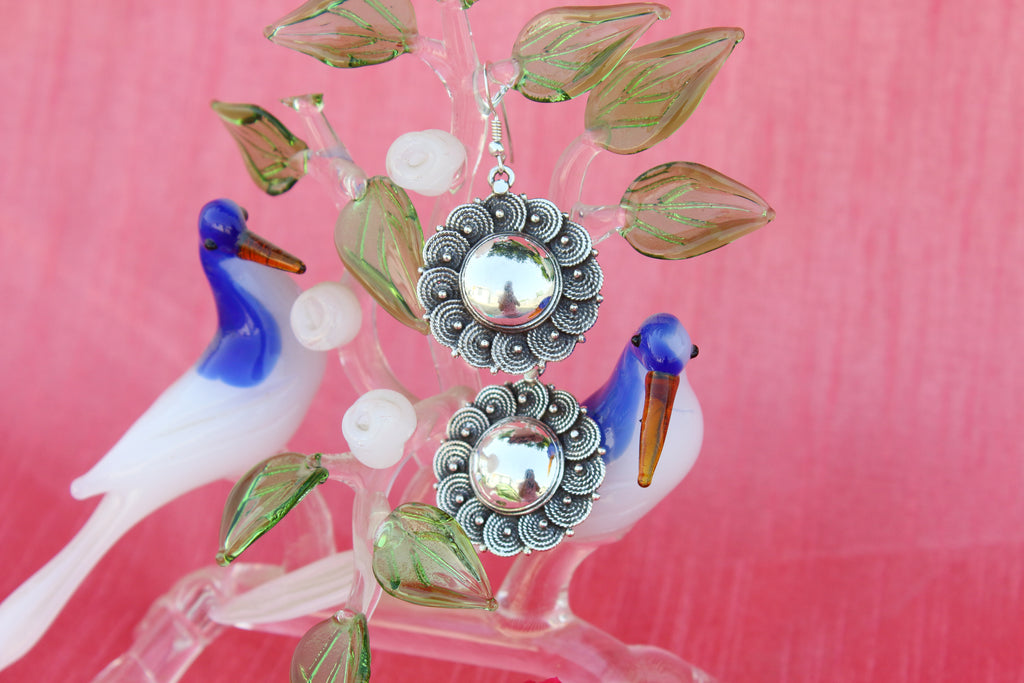 Coin Flower Earrings