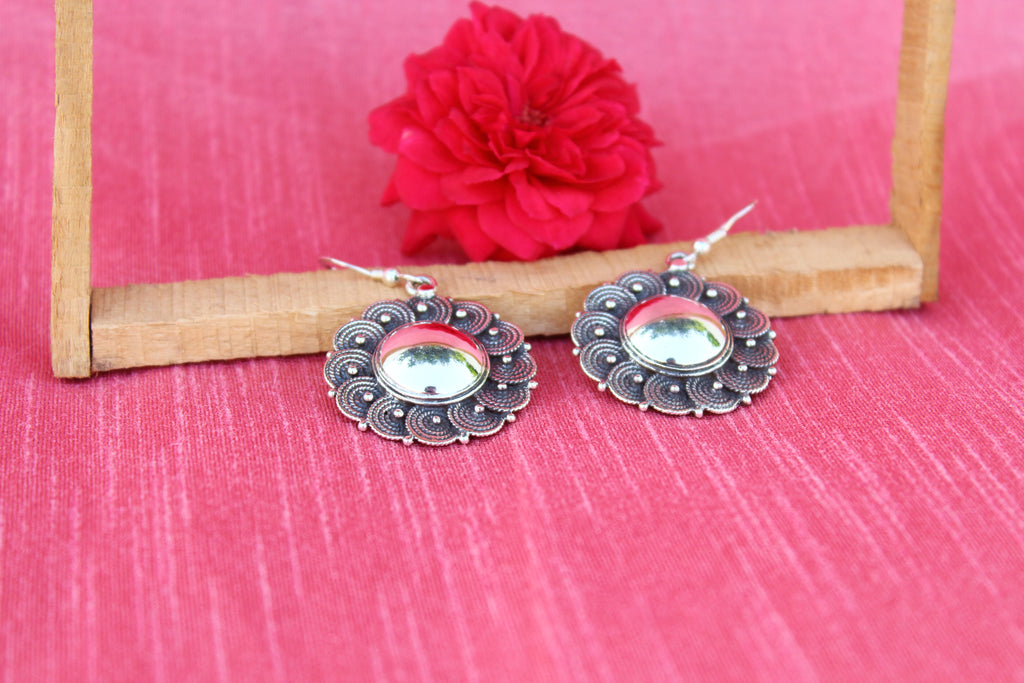 Coin Flower Earrings
