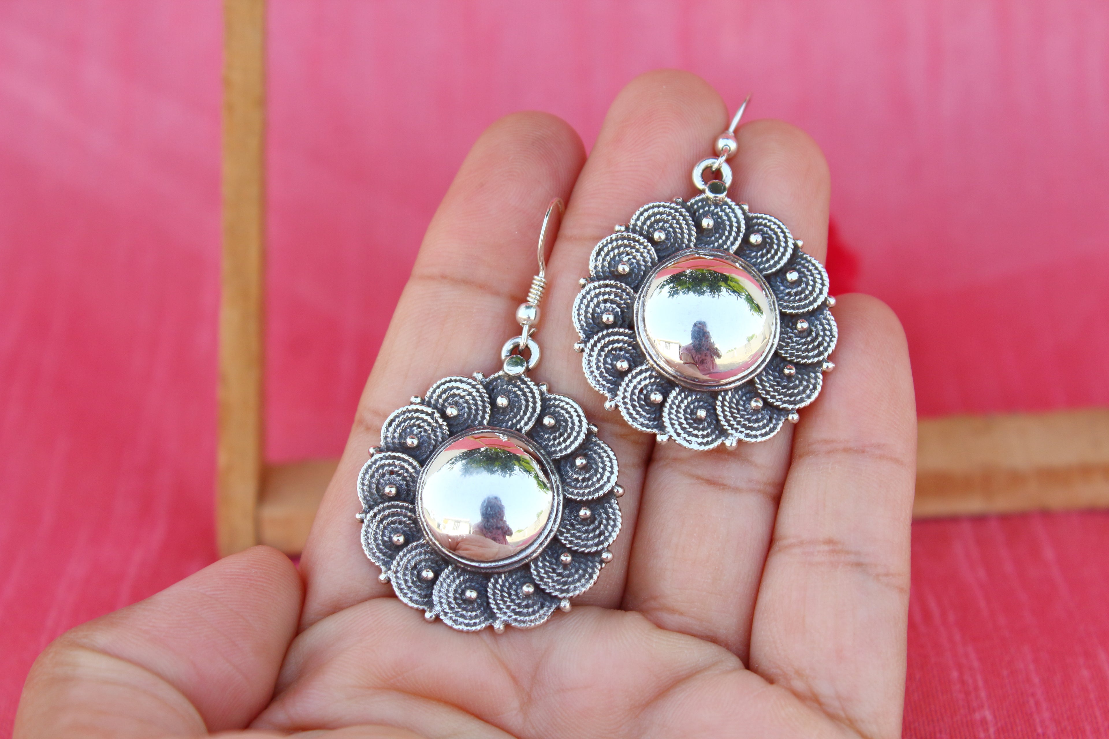 Coin Flower Earrings