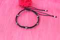 Oxidized bead thread anklet/nazaria