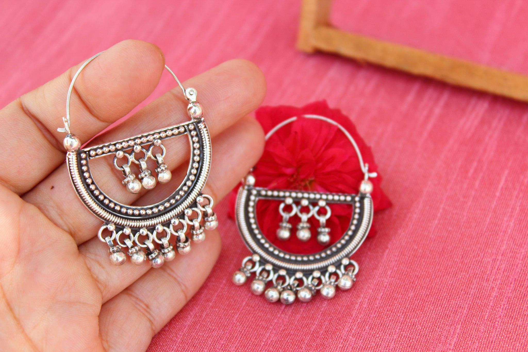 Silver Ghungroo earrings for Casual and Ethnic Wear - Beatnik