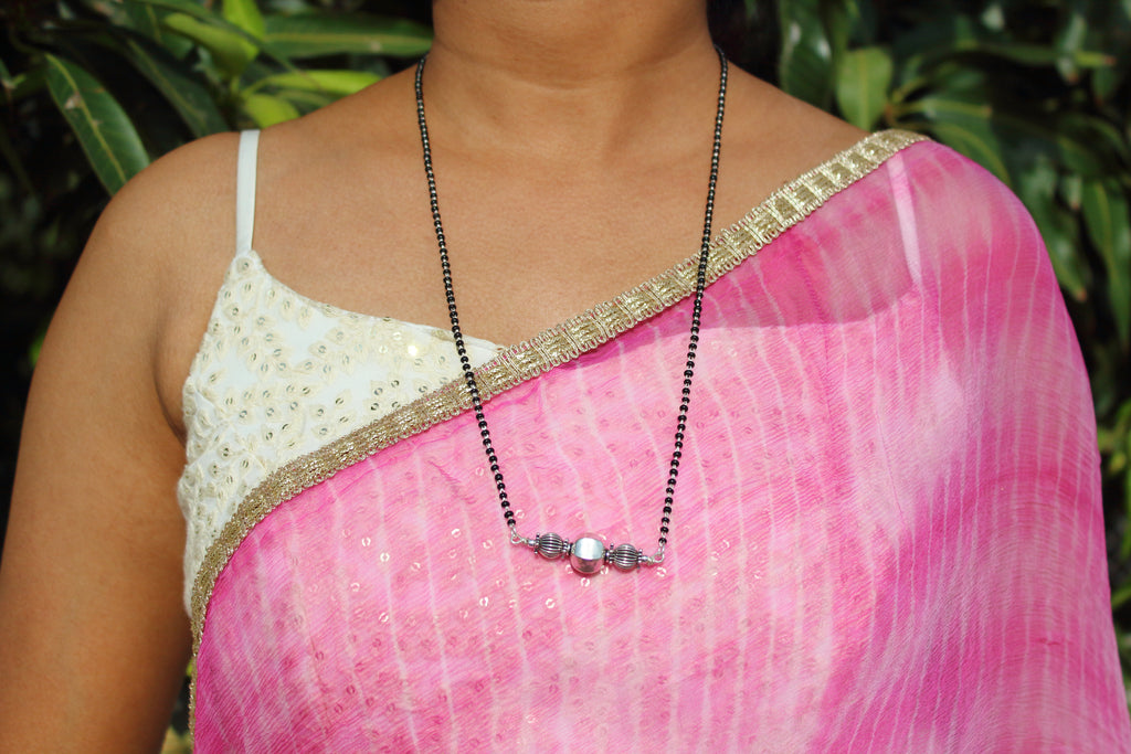 Mangalsutra with Silver Beads Pendant