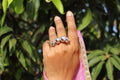 Red Kempa Stone Ghungroo Ring