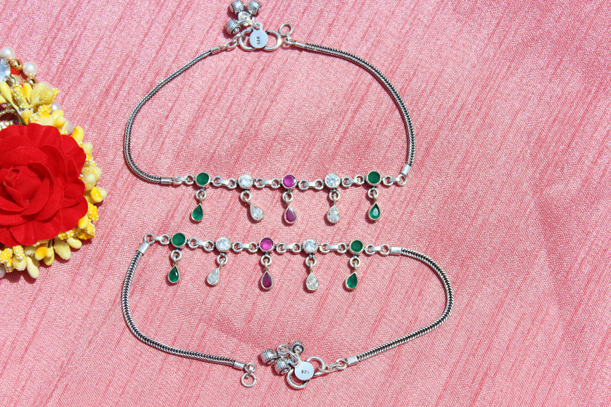 Multicolor Drop Anklet