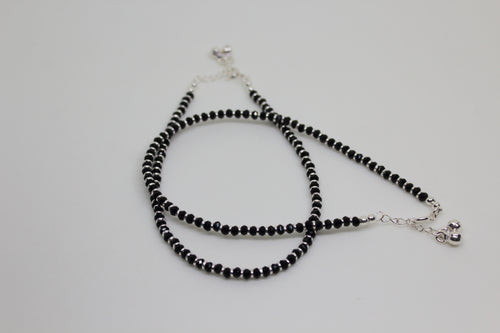 Black Beads Nazaria Anklet