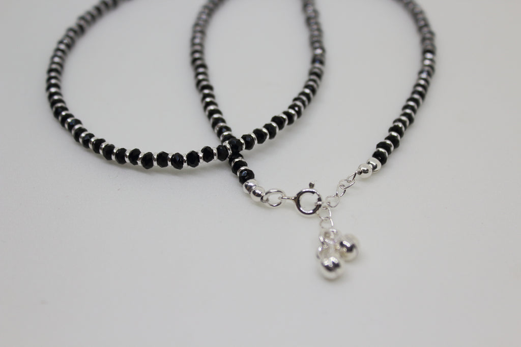 Black Beads Nazaria Anklet