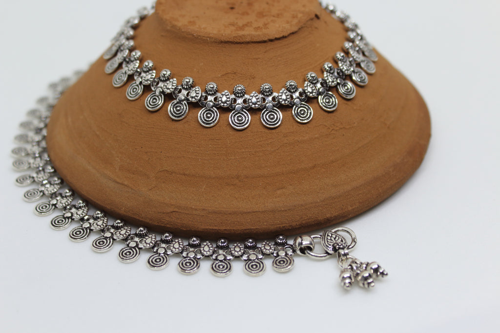 Antique Spiral coin anklet