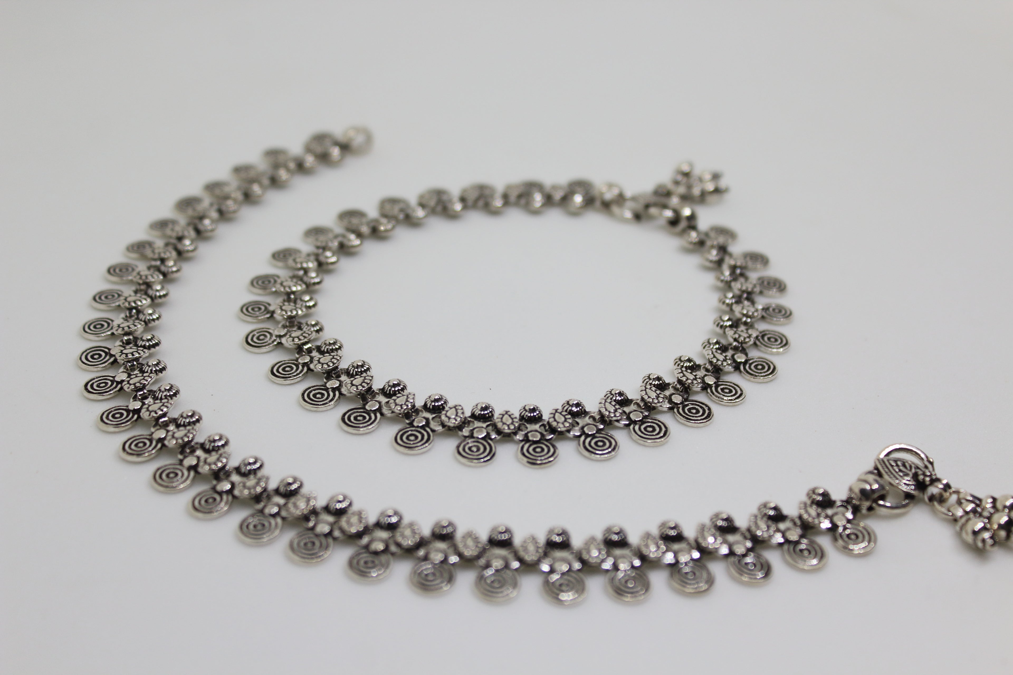 Antique Spiral coin anklet