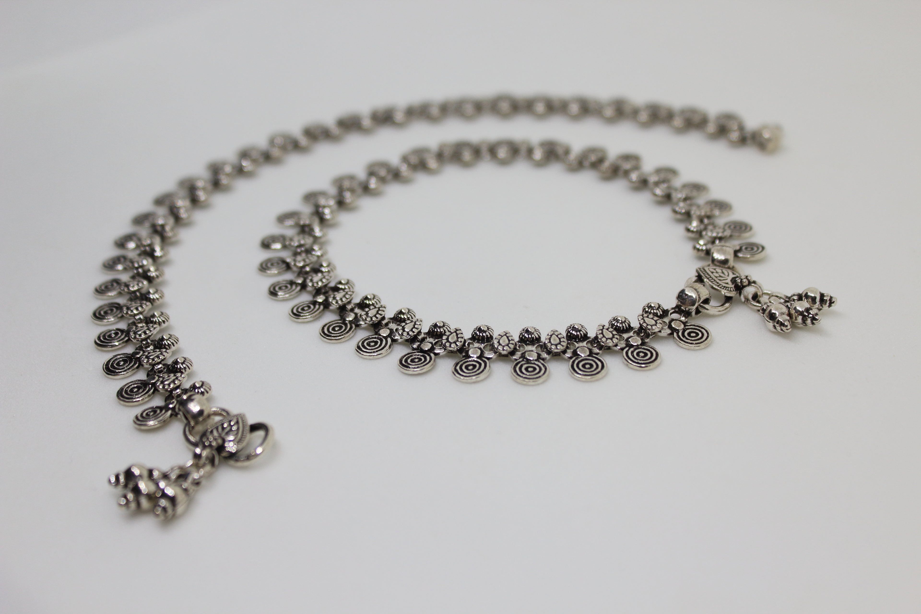 Antique Spiral coin anklet