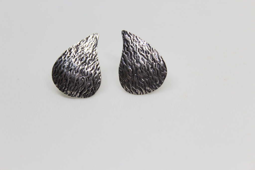 Carved Rain Drop Studs