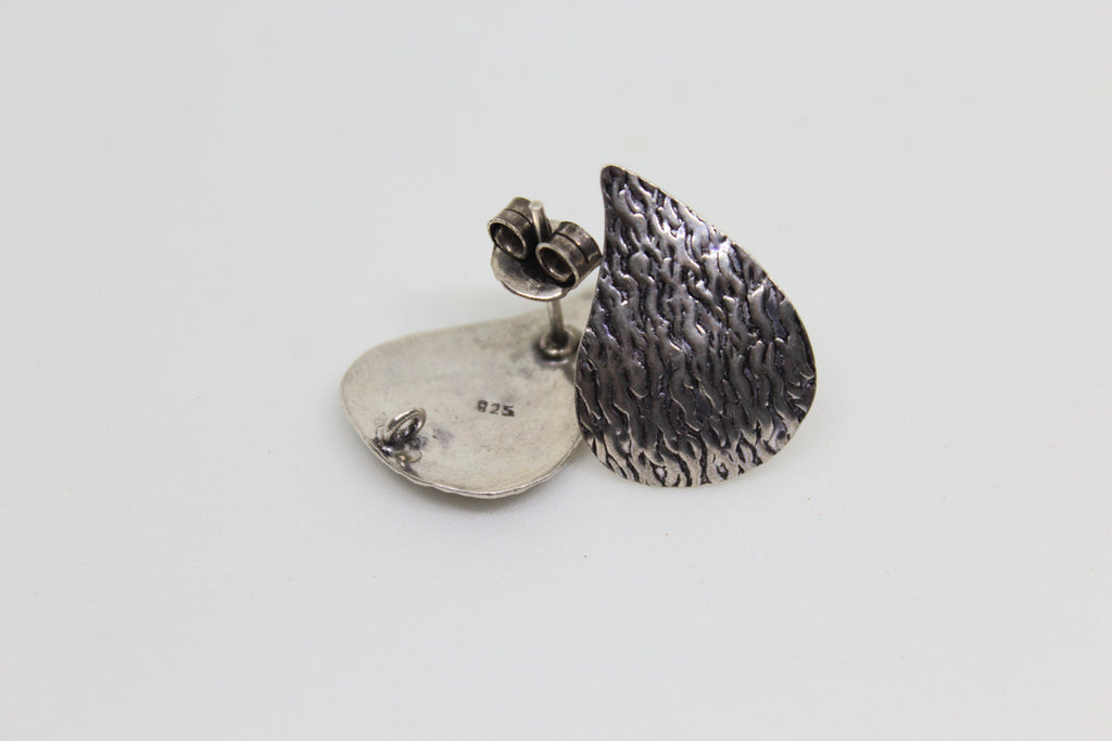 Carved Rain Drop Studs