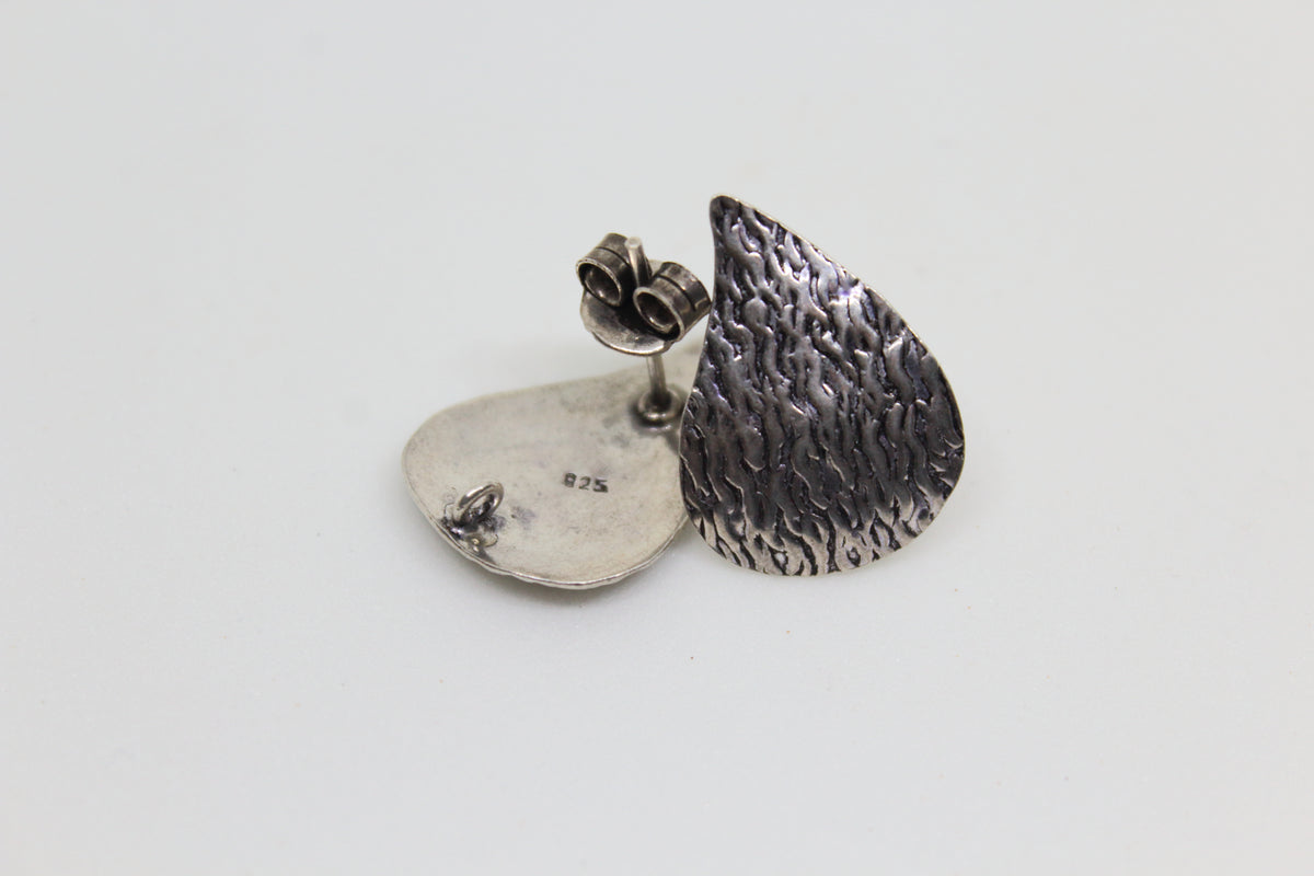Carved Rain Drop Studs