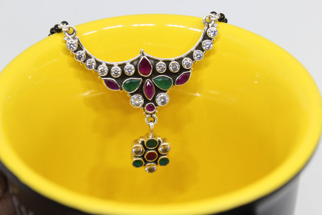 Multicolor Flower Drop Mangalsutra