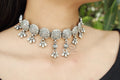 Detailed Flower Carved Ghungroo Necklace