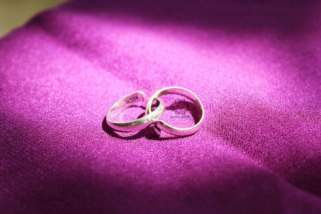 Sterling Plain Challa Toe Ring