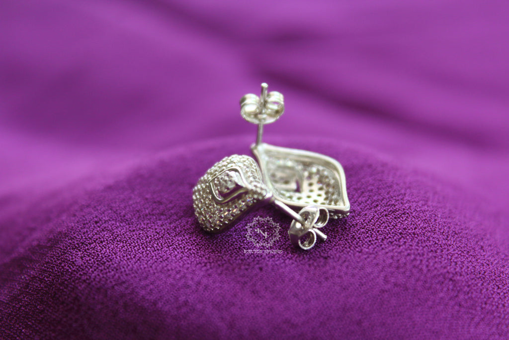 Cubic Zircon Studded Drop Studs
