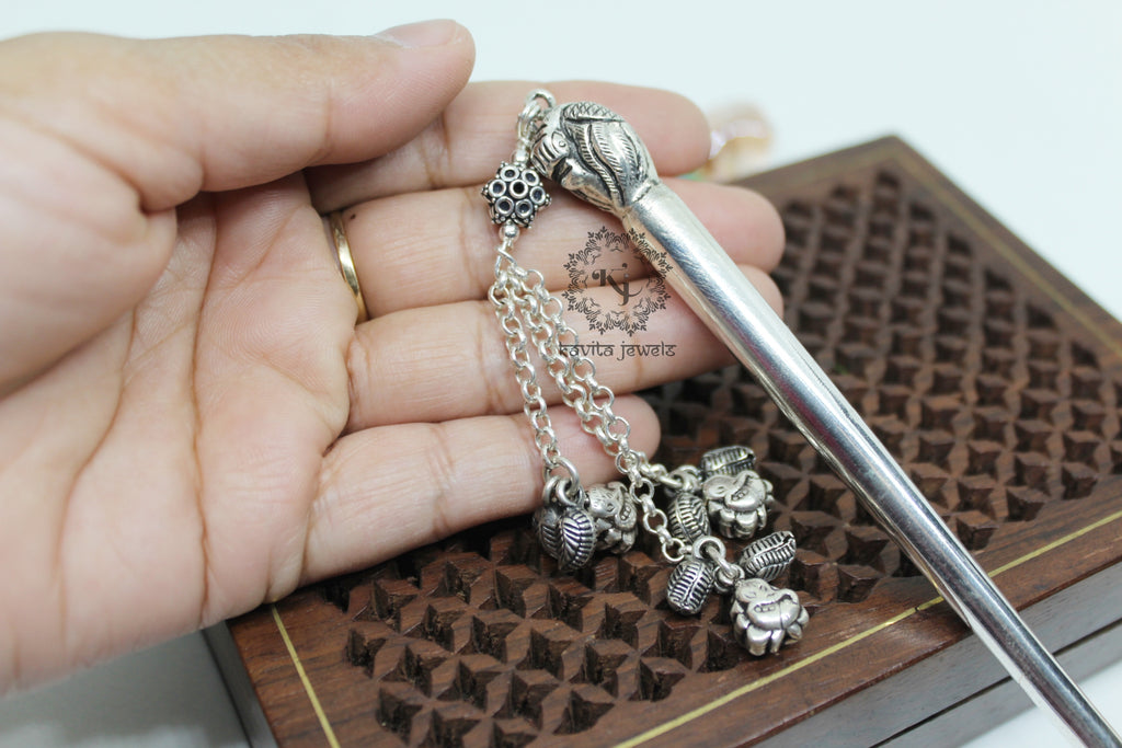 Mayura ganesha charm juda pin ( Big size )