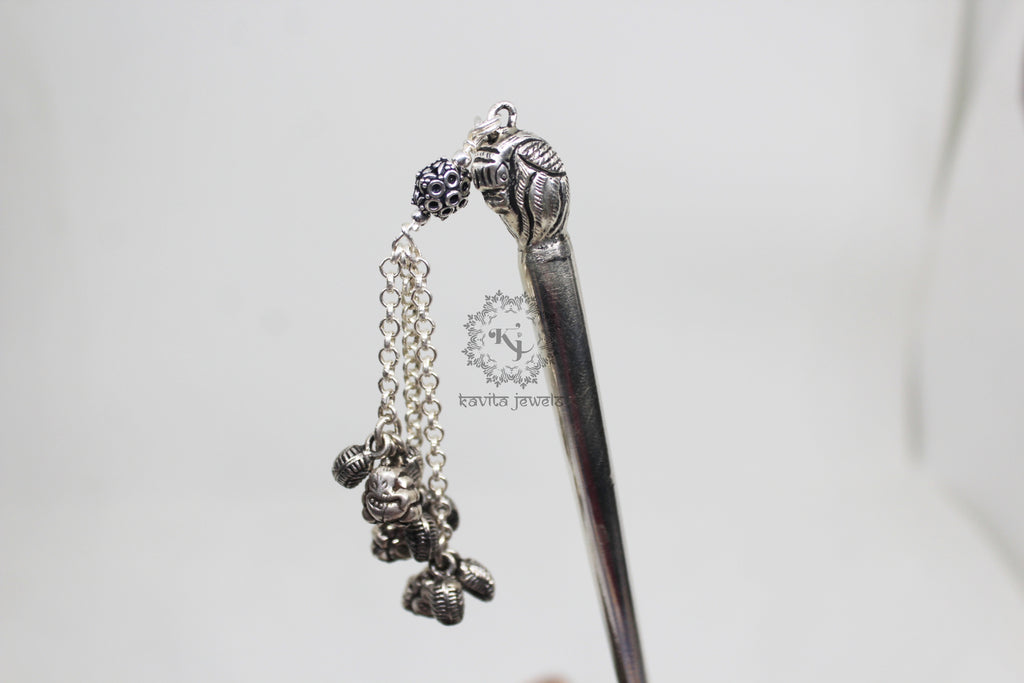 Mayura ganesha charm juda pin ( Big size )