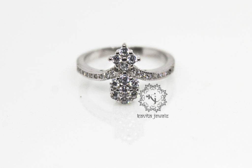 Stunning CZ Flower Ring