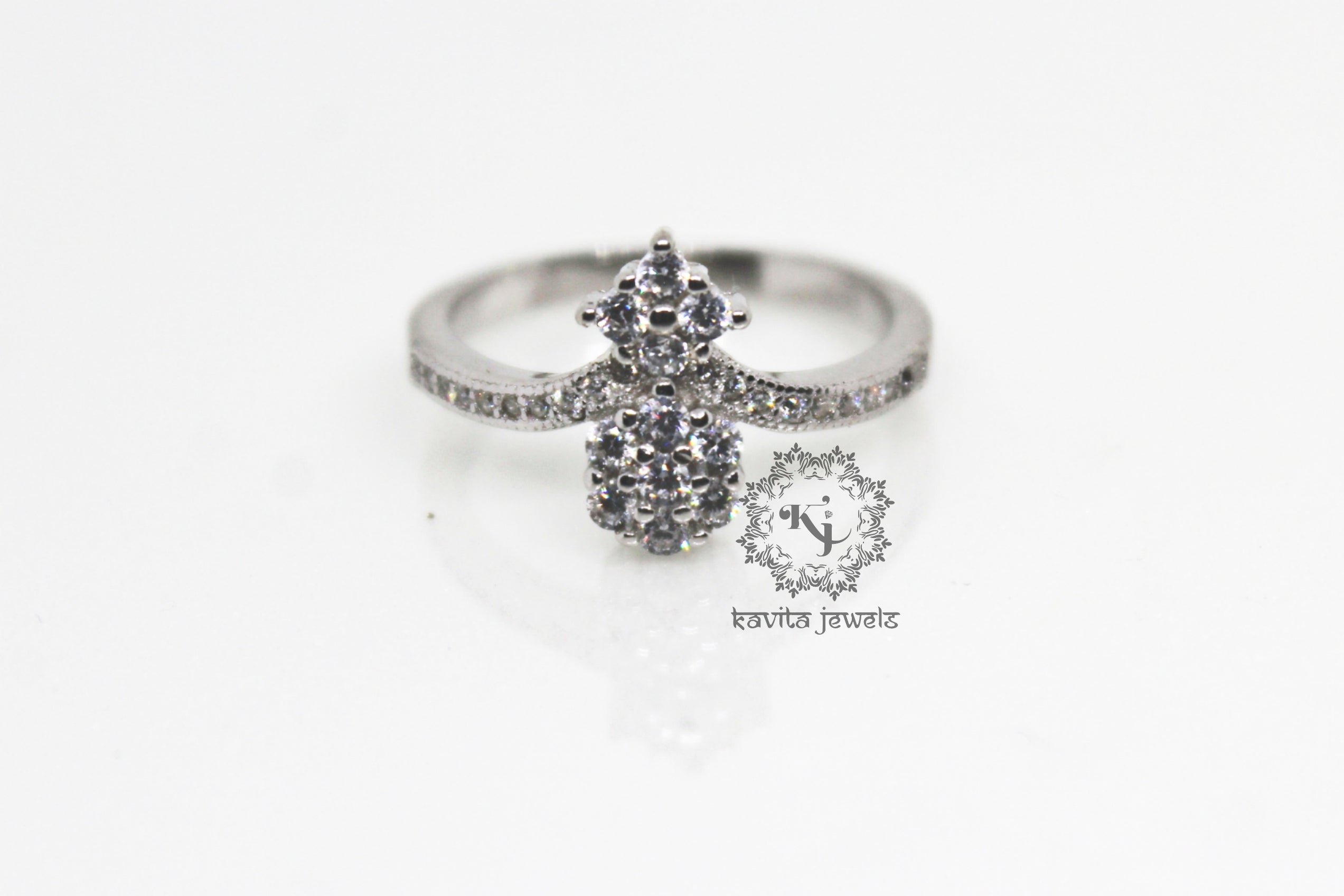 Stunning CZ Flower Ring