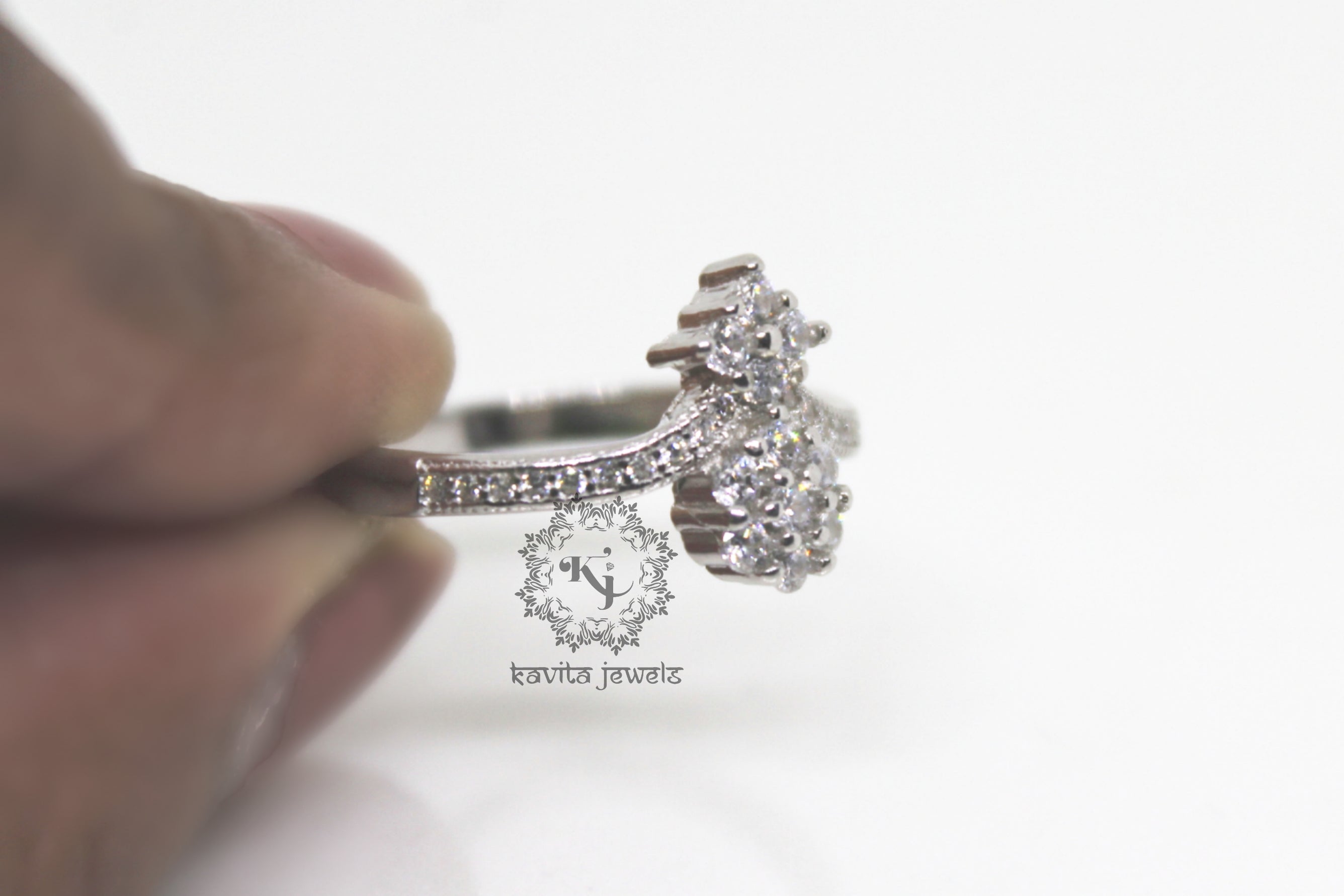 Stunning CZ Flower Ring