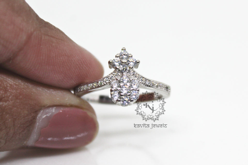 Stunning CZ Flower Ring