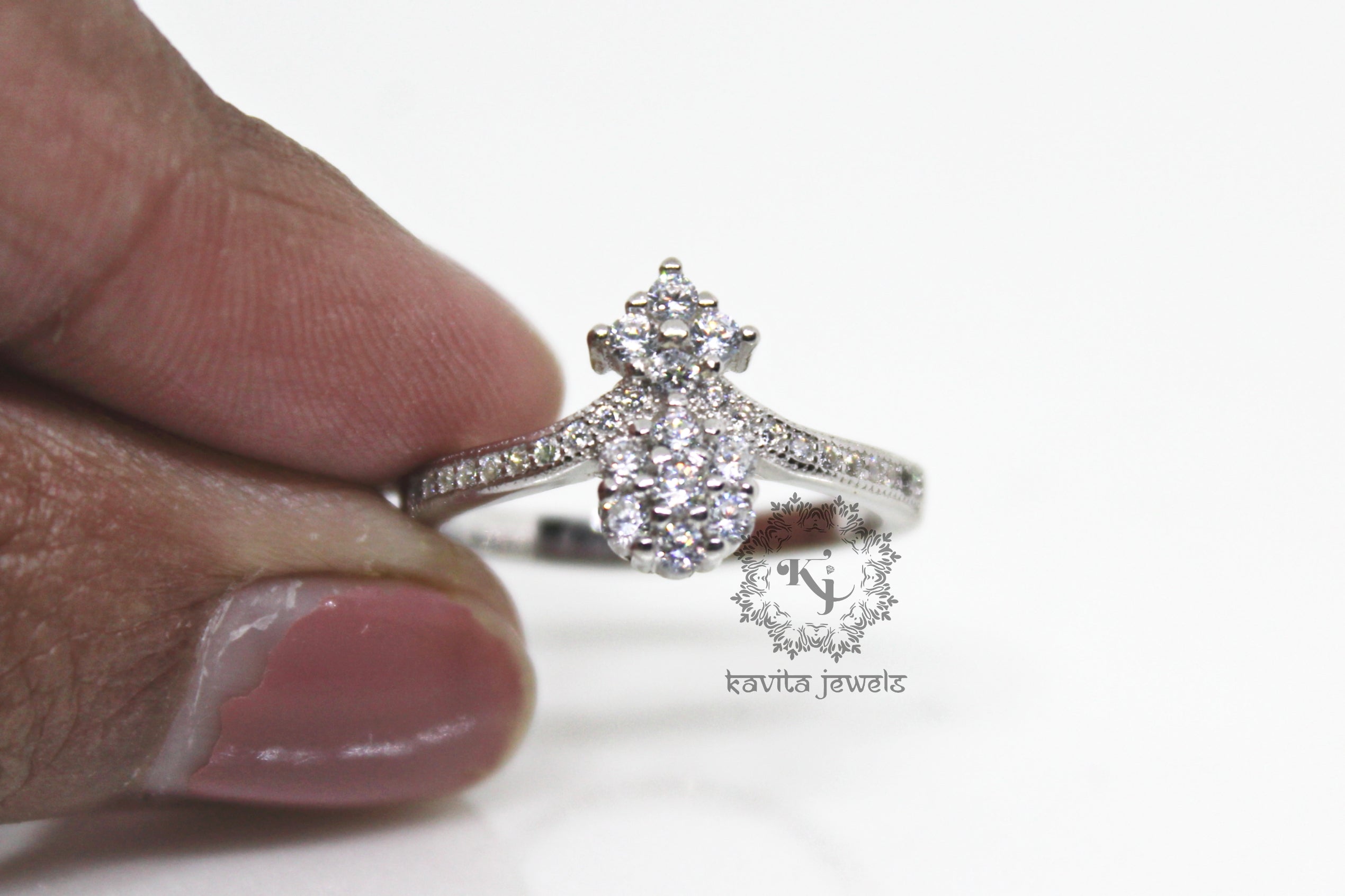 Stunning CZ Flower Ring